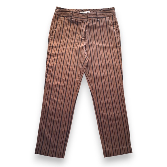 LES COPAINS Brown & Black Striped Tailored Pants – Size 44 - Picture 2 of 9